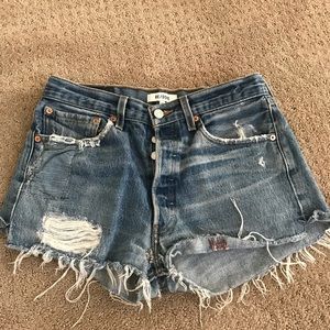 Re/done denim shorts